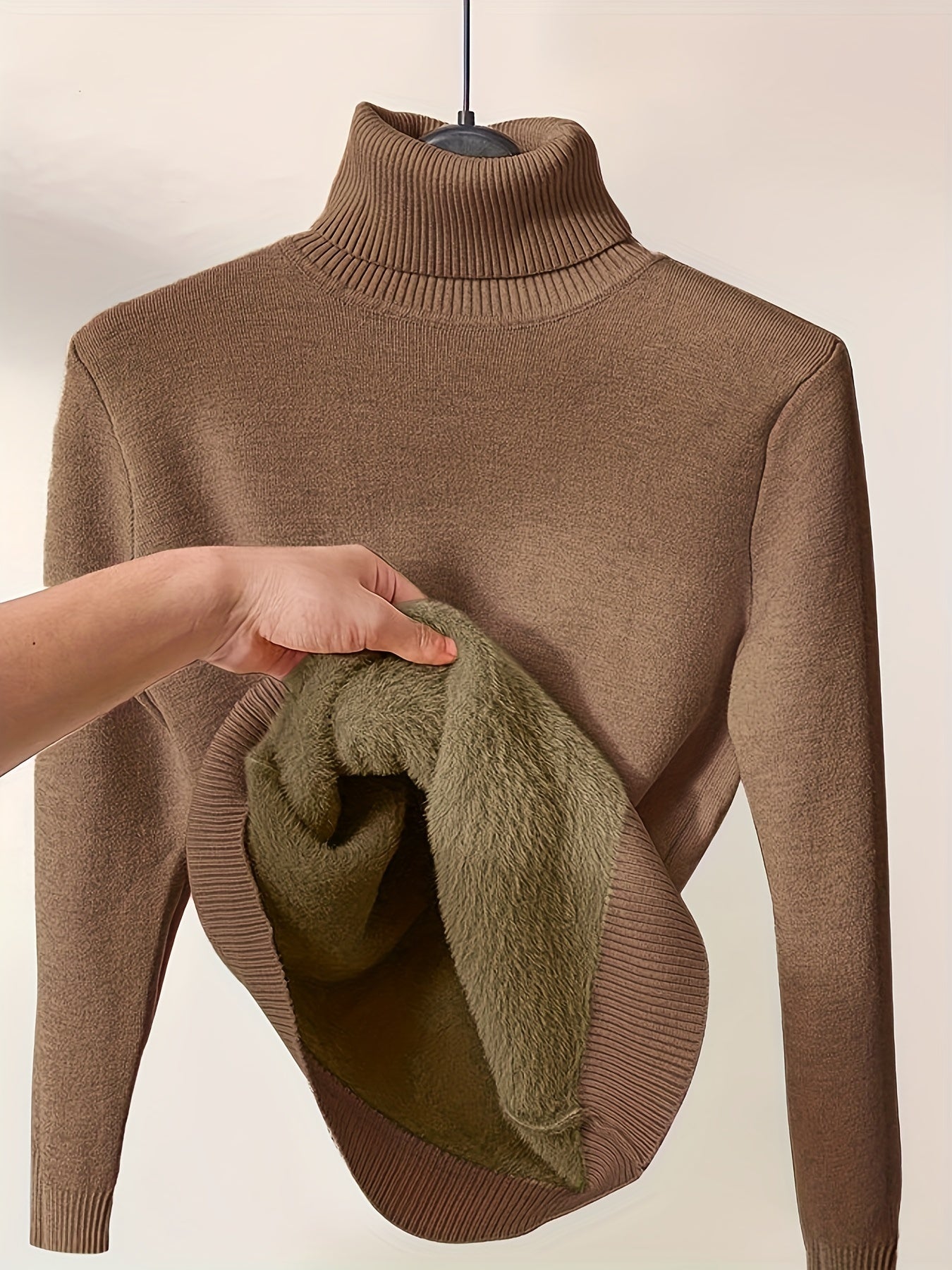 Turtleneck Sweater | Thick Knit | Extra Warm Comfort | Fabric