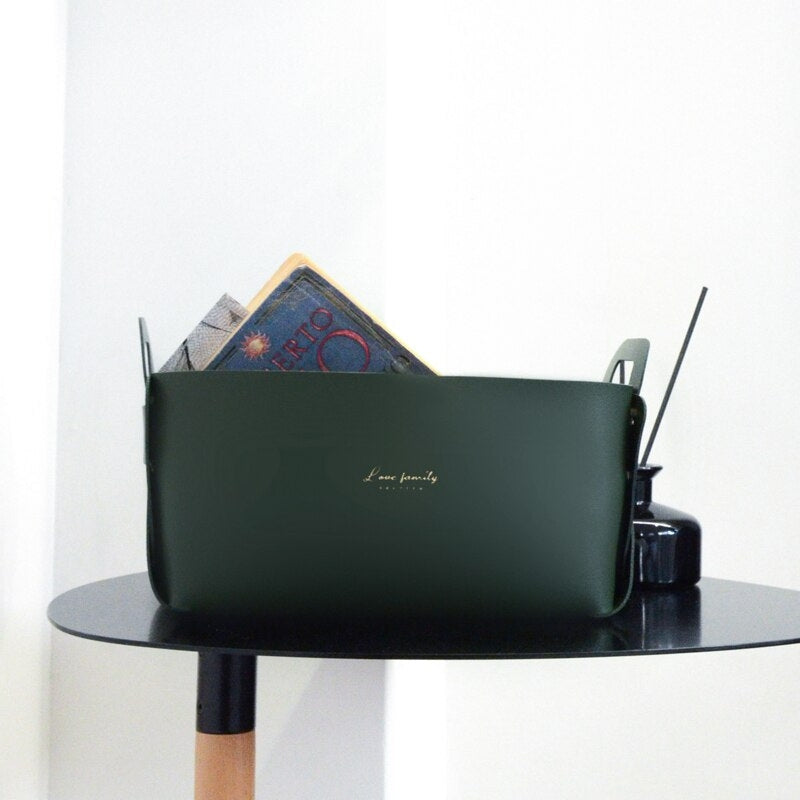 Stylish Foldable Faux Leather Storage Baskets