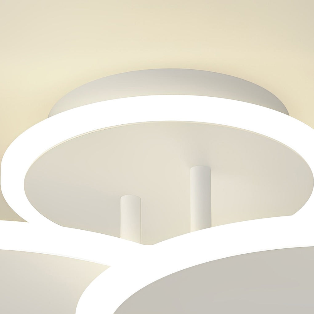 2/3/6 Round Three Step Dimming LED Matte White Nordic Ceiling Light Fixture