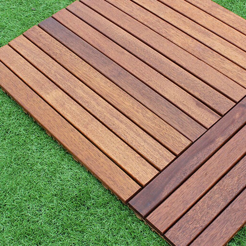 Waterproof Interlocking Wood Decking Tiles for Patio Flooring