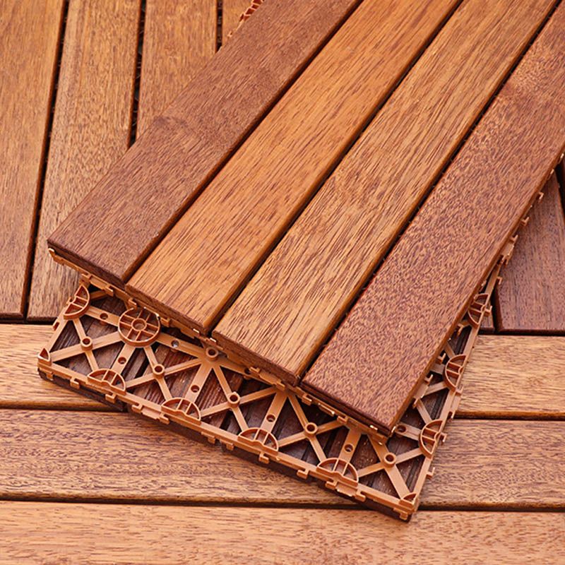 Waterproof Interlocking Wood Decking Tiles for Patio Flooring