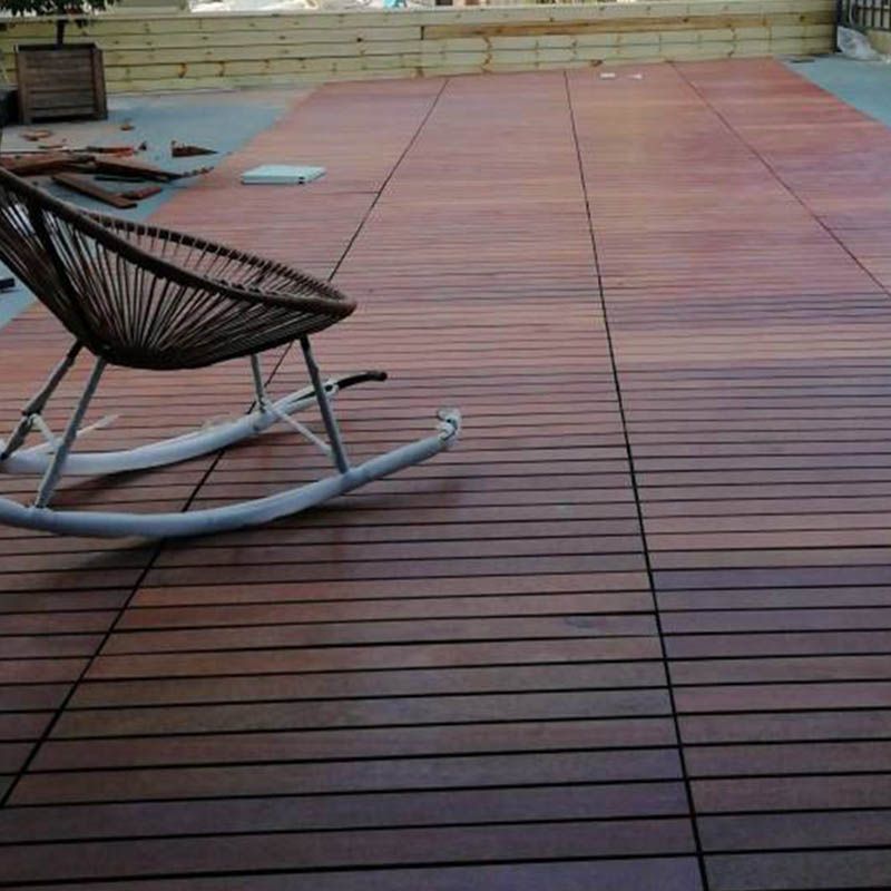 Waterproof Interlocking Wood Decking Tiles for Patio Flooring