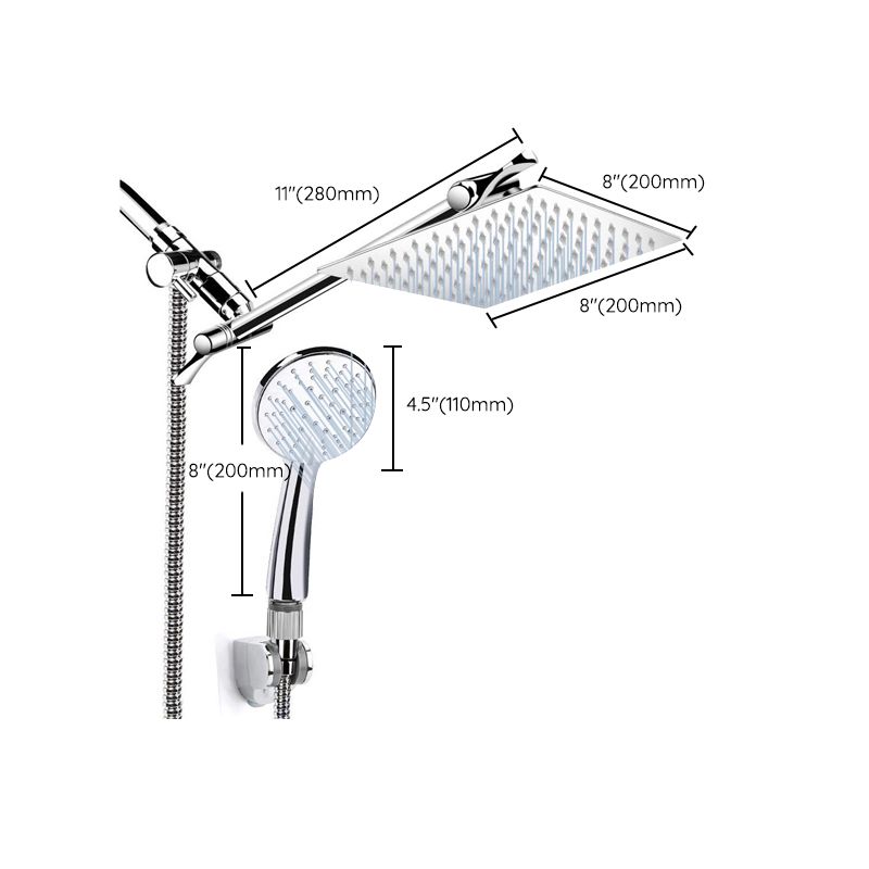 Taavita Medium Flow Dual Shower Head 3 Setting Wall-Mount Showerhead