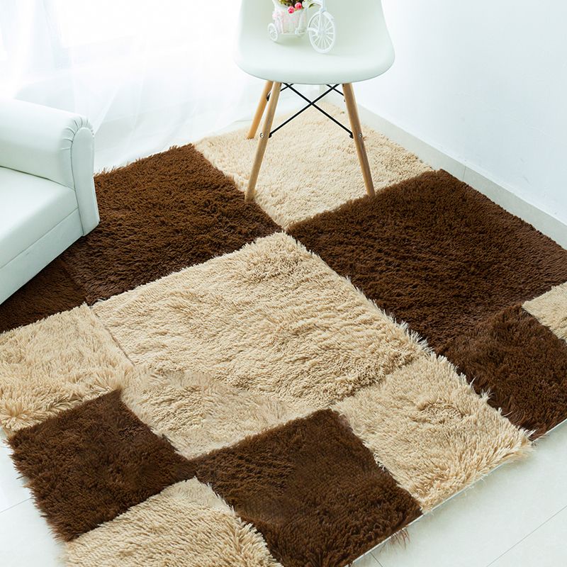 Solid Color Shag Basic Carpet Tiles Square Bedroom Carpet Tiles