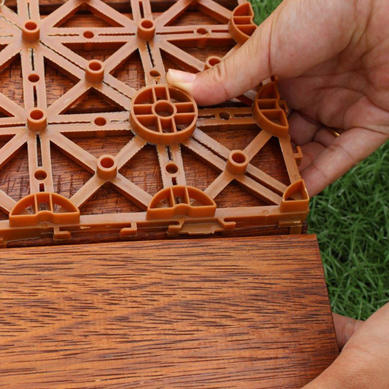 Waterproof Interlocking Wood Decking Tiles for Patio Flooring