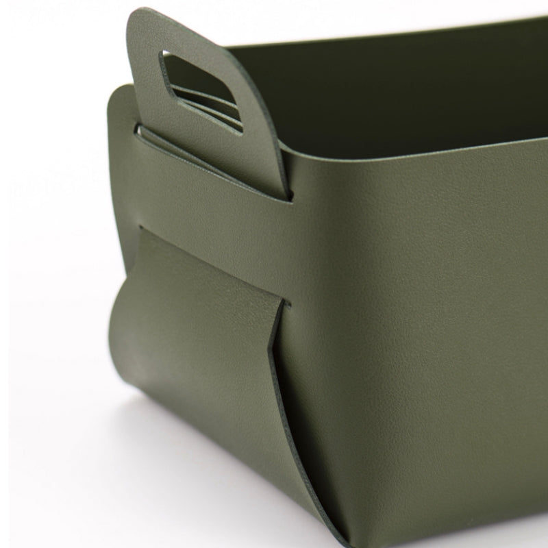 Stylish Foldable Faux Leather Storage Baskets