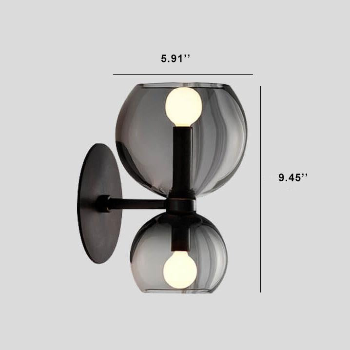 Pendant Wall Lights in Bowl-Shaped Design with 2 Lights