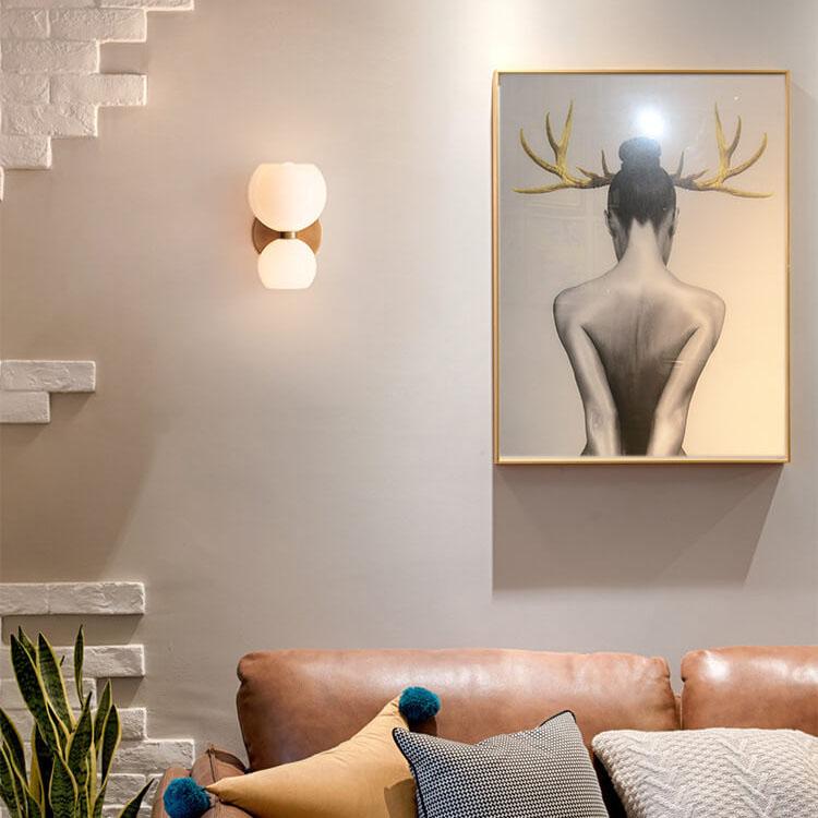 Pendant Wall Lights in Bowl-Shaped Design with 2 Lights