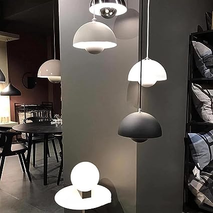 Dome Pendant Light | Nordic-Inspired Semicircle Design | Metal Construction | Adjustable Suspension Cord