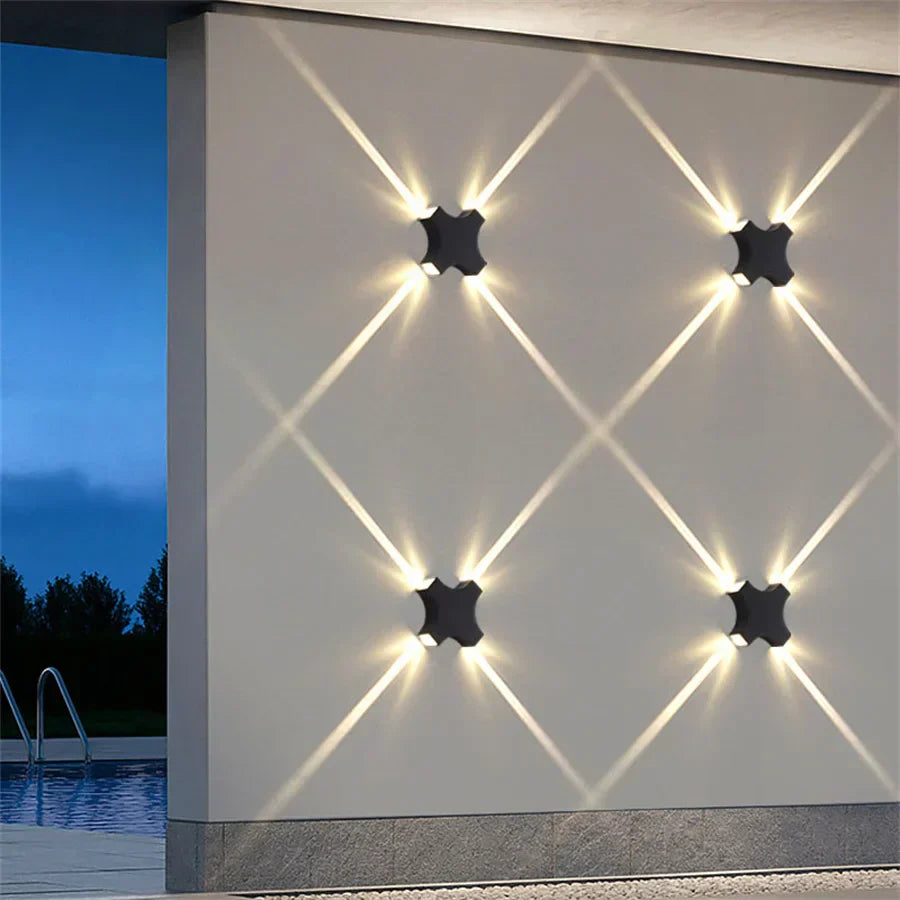 Outdoor LED Wall Lamp with Star Effect – IP54 Weather Resistant