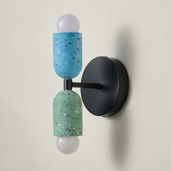 Modern Marble Wall Clock Design 1-Light Wall Lamp for Bathroom, Mirror Cabinet, Vanity Table