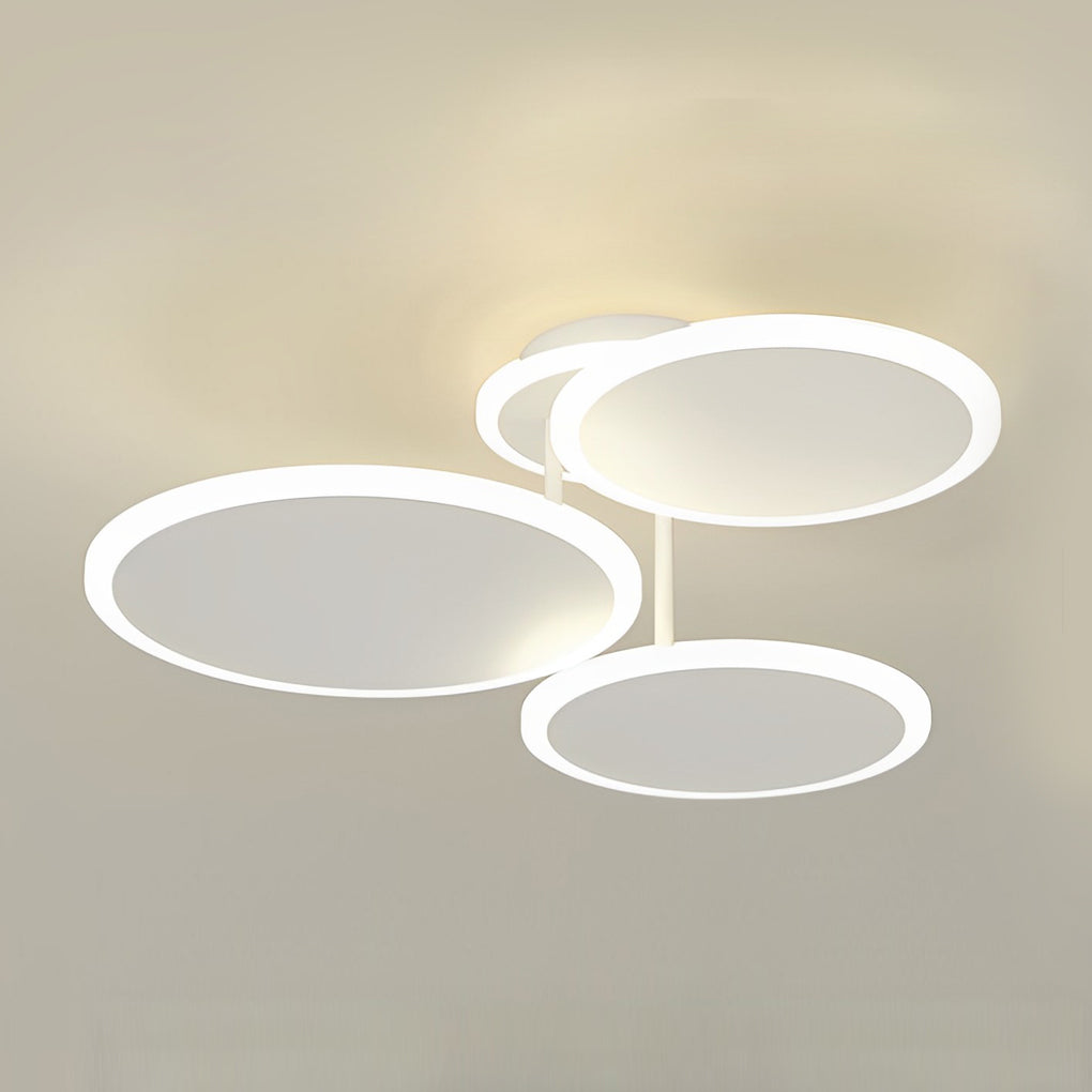 2/3/6 Round Three Step Dimming LED Matte White Nordic Ceiling Light Fixture