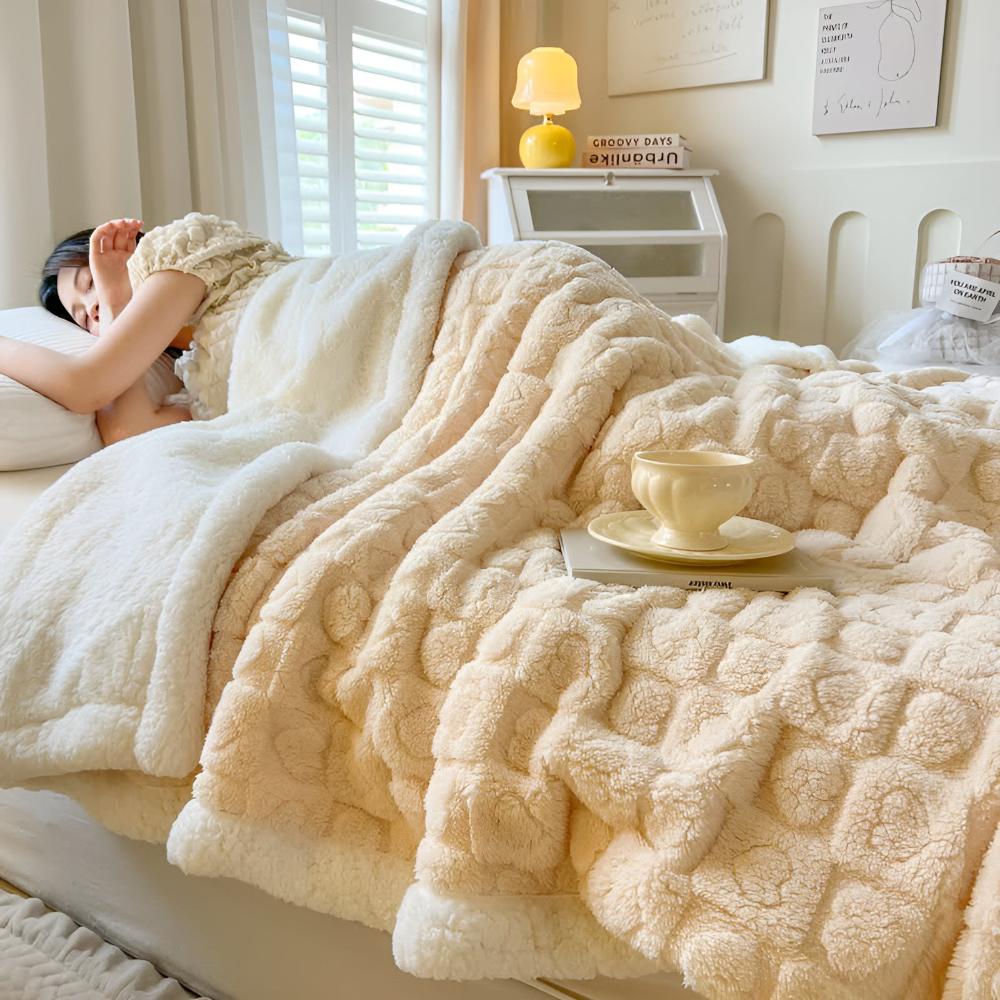 EmberNest Plush Sherpa Throw for Ultimate Comfort