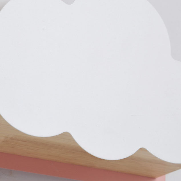 Taavita Macaron Cloud Glass Wood 1-Light Wall Lamp