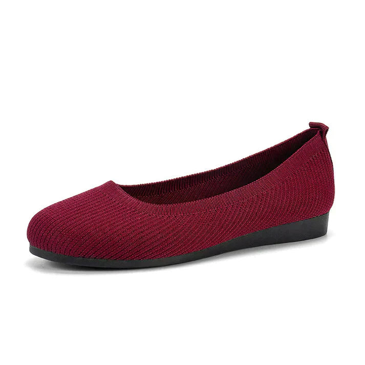 Women’s Ballet Flats | Breathable Knit Slip-On | Lightweight & Slip-Resistant Sole | Comfortable Fit