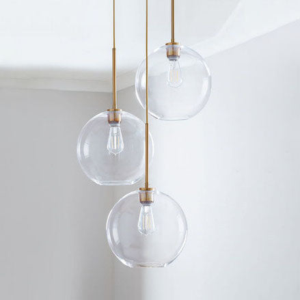 1-Light Glass Pendant Light with Taavita Color Gradient