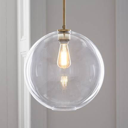 1-Light Glass Pendant Light with Taavita Color Gradient