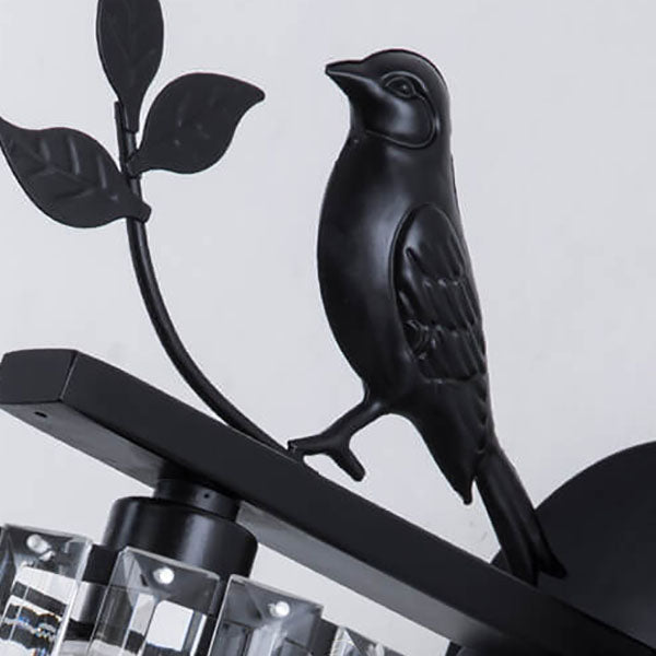 Taavita Light Luxury Crystal Bird Wall Lamp 1-Light Wall Lamp