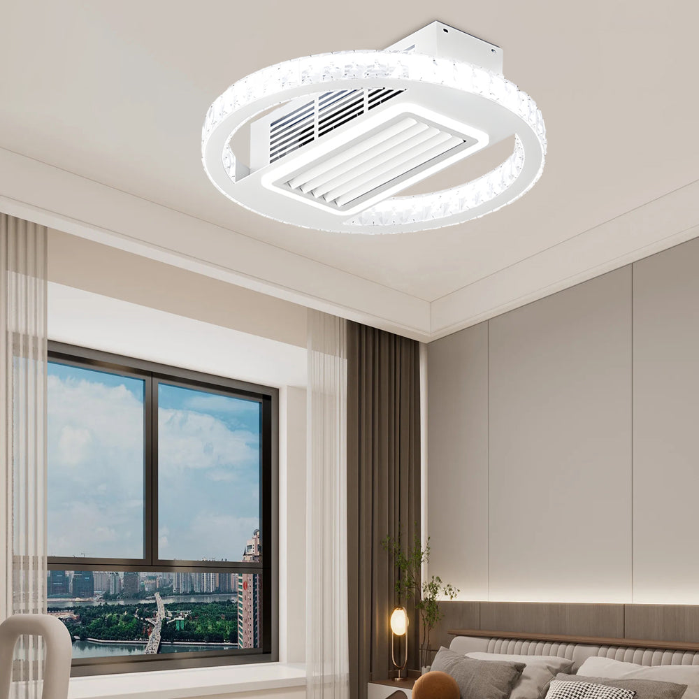 19.7 In. Nordic Taavita Ceiling Fan with 6 Speeds, LED Light, Remote Control