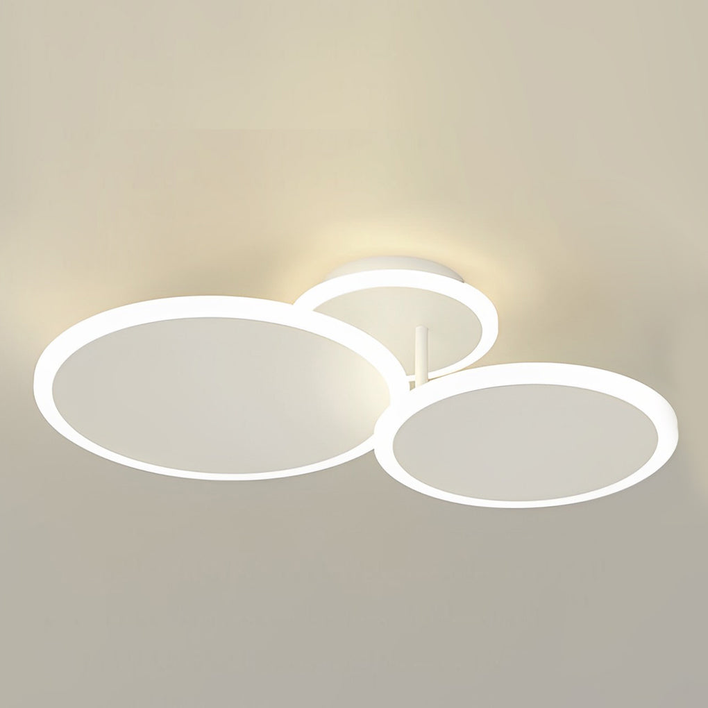 2/3/6 Round Three Step Dimming LED Matte White Nordic Ceiling Light Fixture