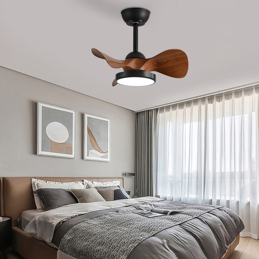 3 Blades Silent LED Dimmable Ceiling Fan Light with Remote Inverter Nordic Taavita