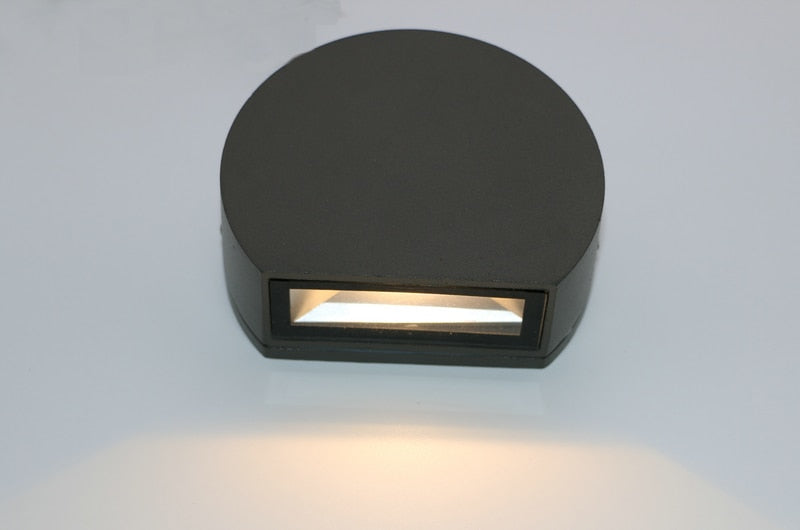 Optima LED Metal Wall Lamp | Sand Black or Grey | 3W Warm White | Aluminum & Glass | Waterproof Hardwired LED Sconce | CE Certified, Indoor Outdoor