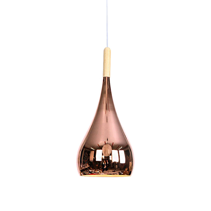 1 Bulb Teardrop Shade Hanging Light Fixture Contemporary Taavita Metal Pendant Ceiling Light for Kitchen