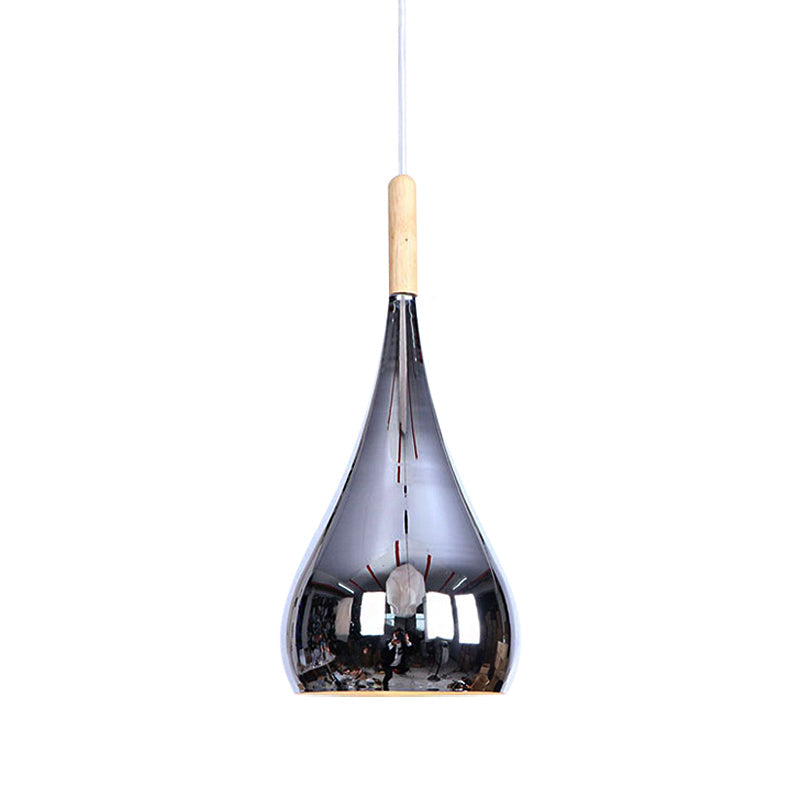 1 Bulb Teardrop Shade Hanging Light Fixture Contemporary Taavita Metal Pendant Ceiling Light for Kitchen