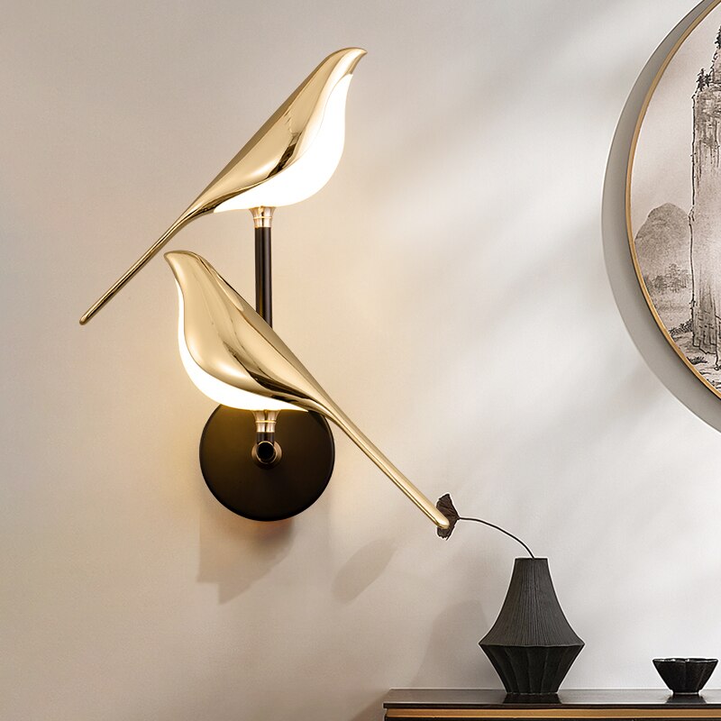 Bird-Shaped Wall Lamp | Magnetic Adjustable Heads | LED Light Source | Energy Efficient Lighting
