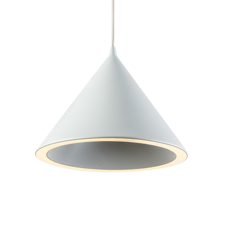 10"/12.5" Diameter 1 Lightweight Conical Hanging Lamp Taavita Stylish Black/Blue Metal Heat Light over Table