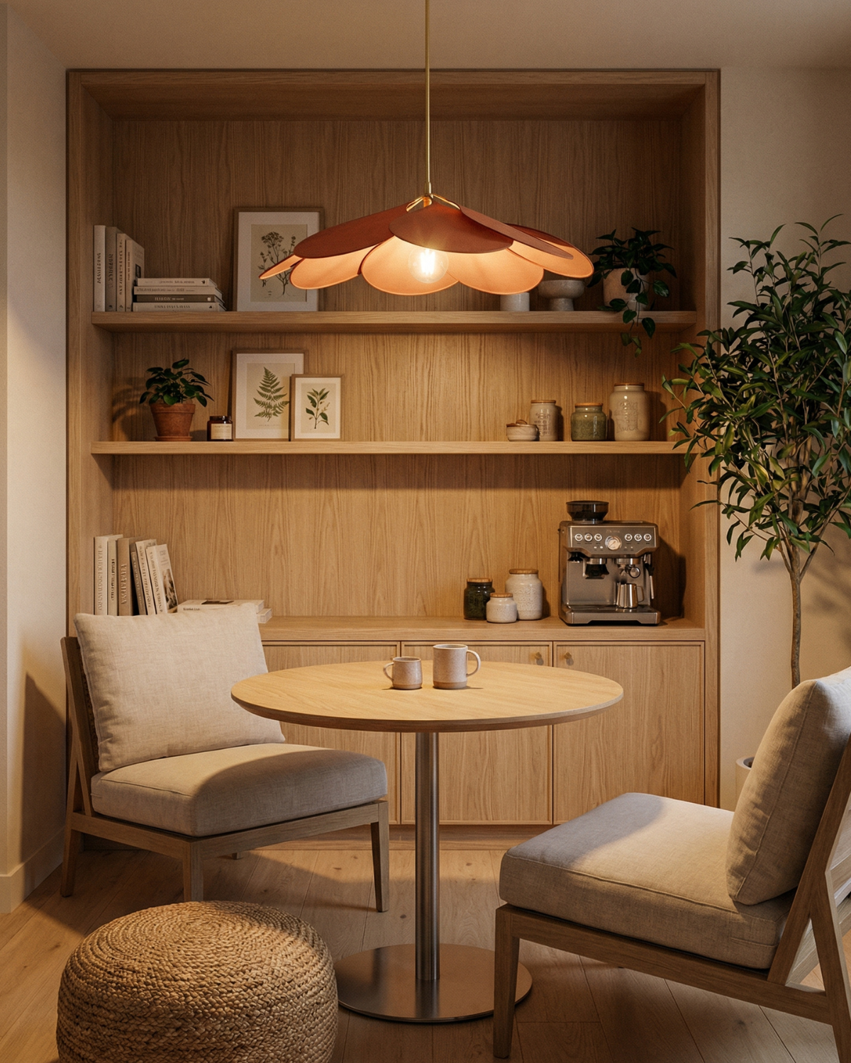 Floral Pendant Light with Soft Warm Glow