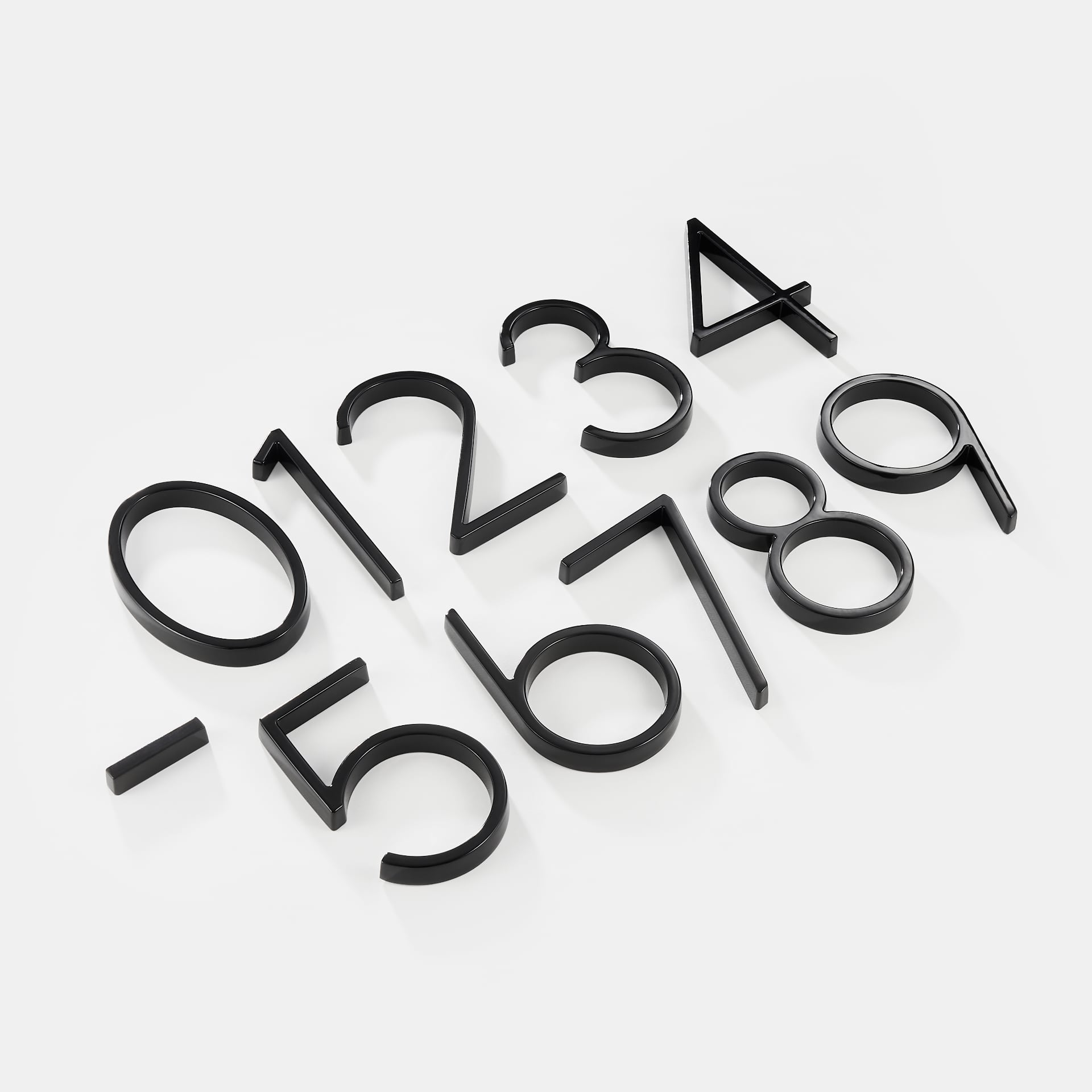 House Numbers | Weather-Resistant Zinc Alloy | Floating 3D Design & Mounting Hardware