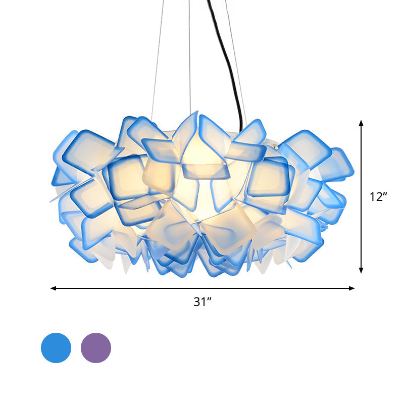 Handcrafted Blooming LED Chandelier Modern Stylish Acrylic Taavita Pendant Lighting, 21"/31" Wide