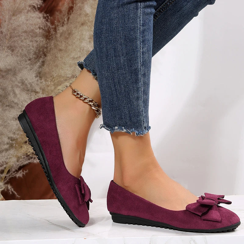 Women's Slip-On Flat Loafers | Orthopedic Support & Synthetic Leather | Breathable Lining | Year-Round Comfort