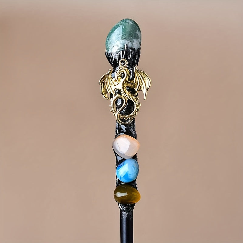 Handcrafted Crystal Witch Wand Halloween Costume Accessory