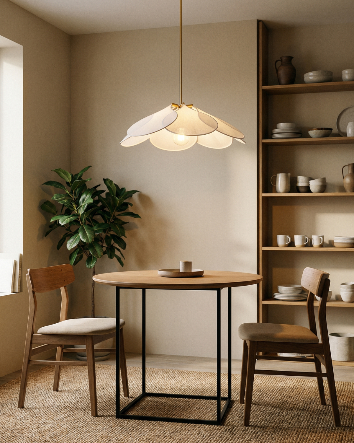Floral Pendant Light with Soft Warm Glow