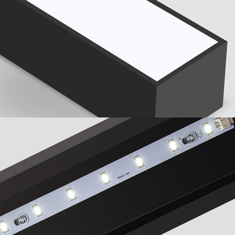 Taavita Metal Flush Mount Modern LED Flush Ceiling Light 10"/14" Wide in White/Black with Opaline Diffuser for Office
