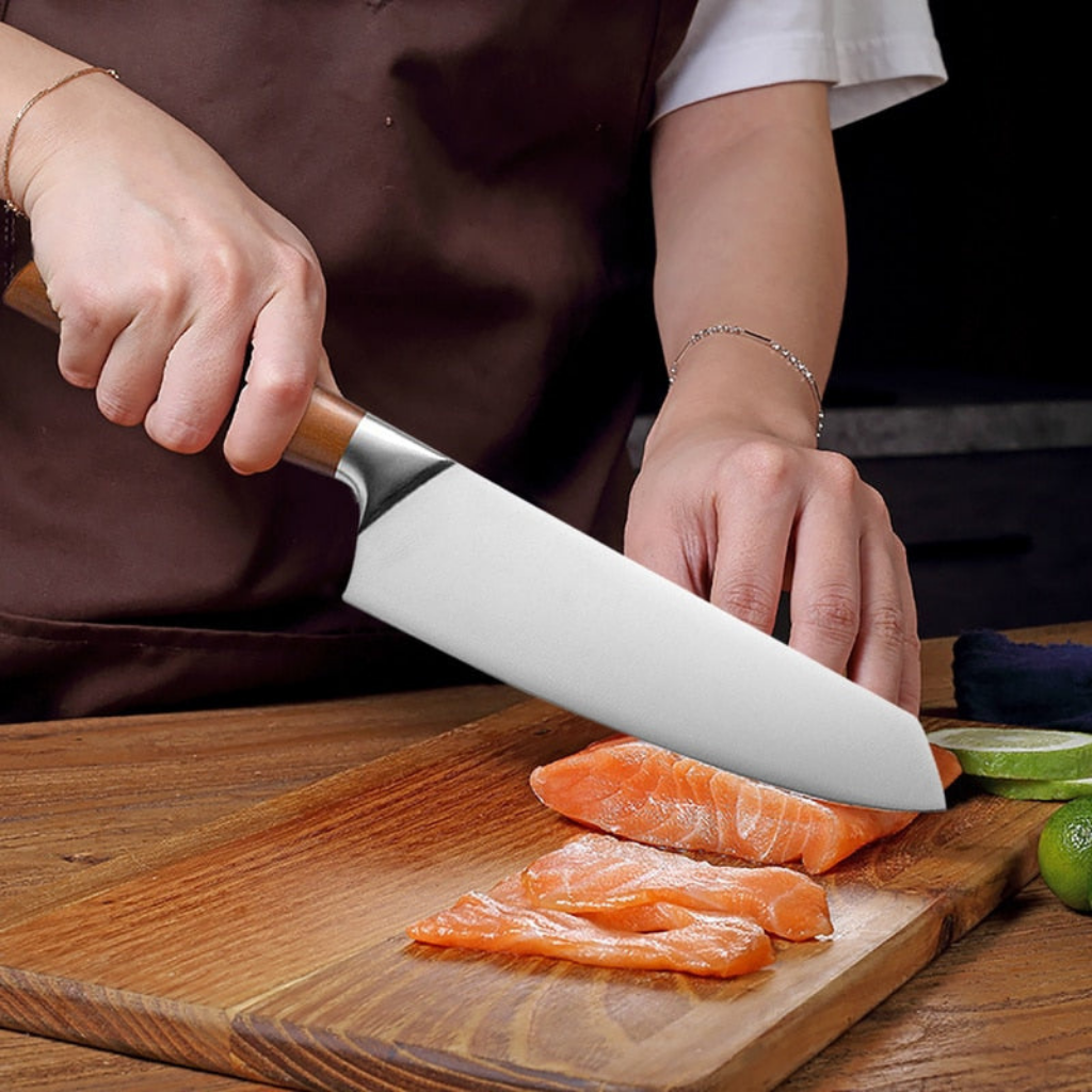 Japanese Chef Knife Set | High-Quality Stainless Steel Blades | Natural Wood Handles | Precision Cutting