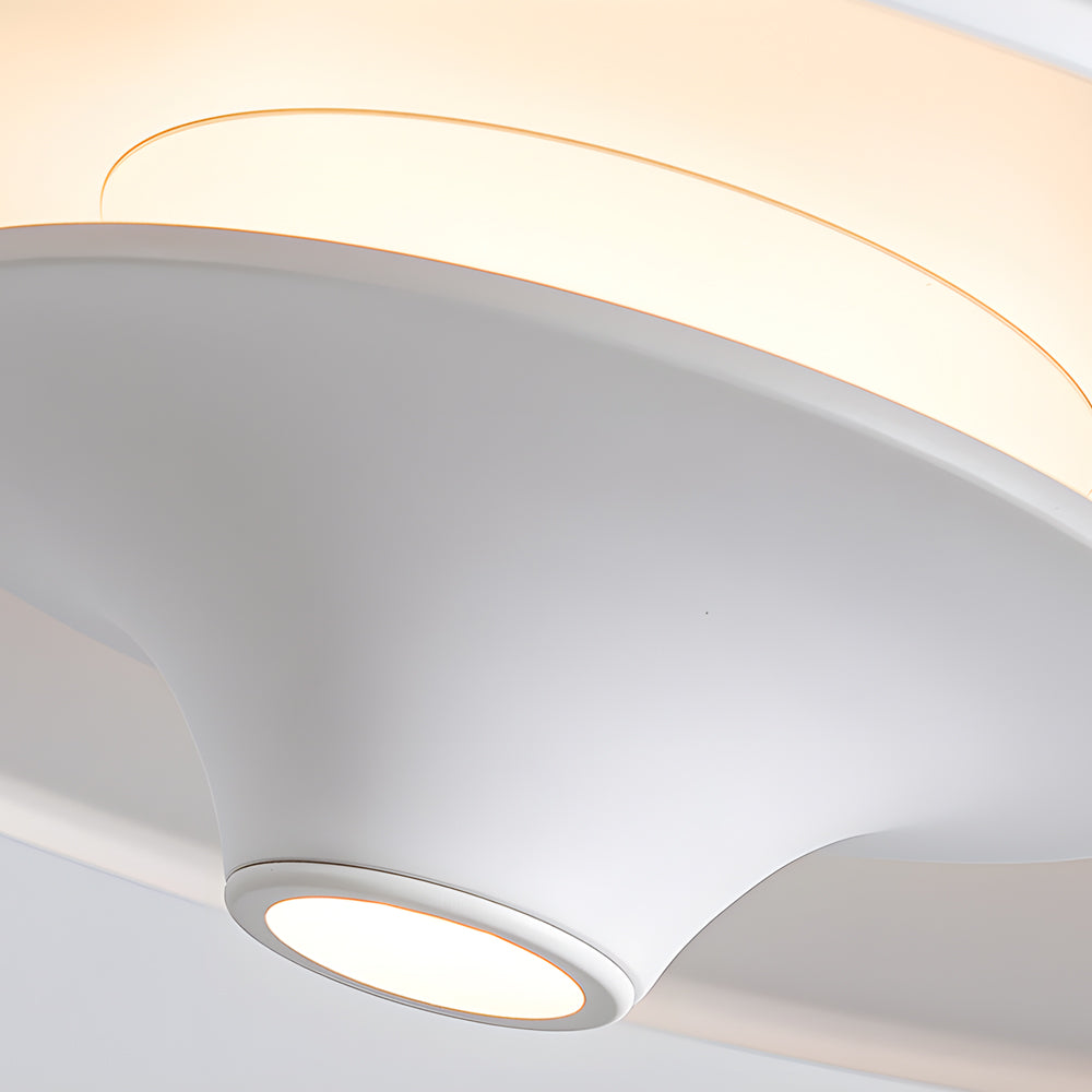 13.8'' LED Metal Hanging UFO Pendant Light 1-Light Round Small Spaceship Lamp for Bar