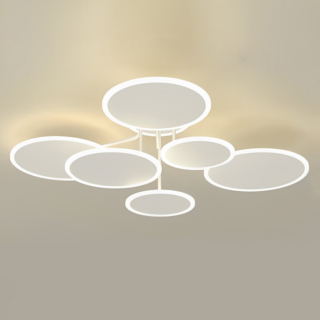 2/3/6 Round Three Step Dimming LED Matte White Nordic Ceiling Light Fixture