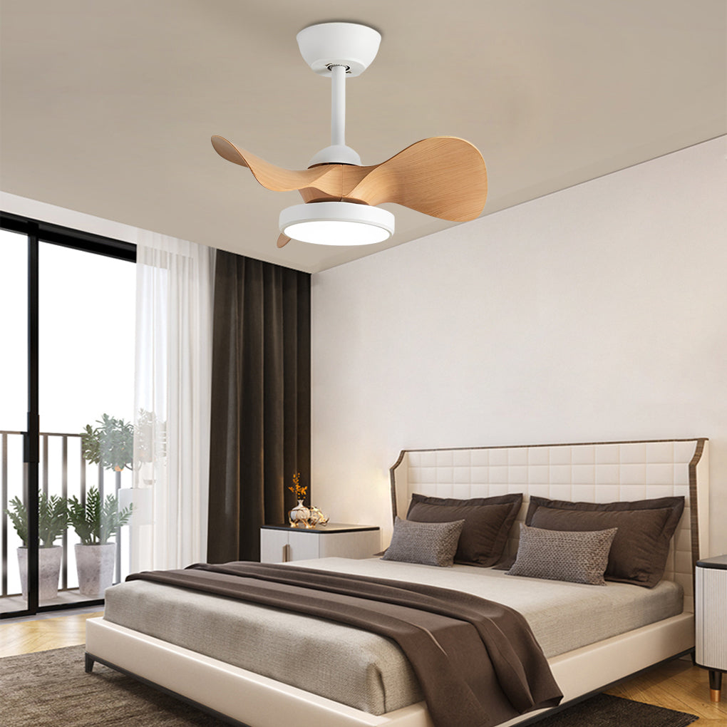 3 Blades Silent LED Dimmable Ceiling Fan Light with Remote Inverter Nordic Taavita
