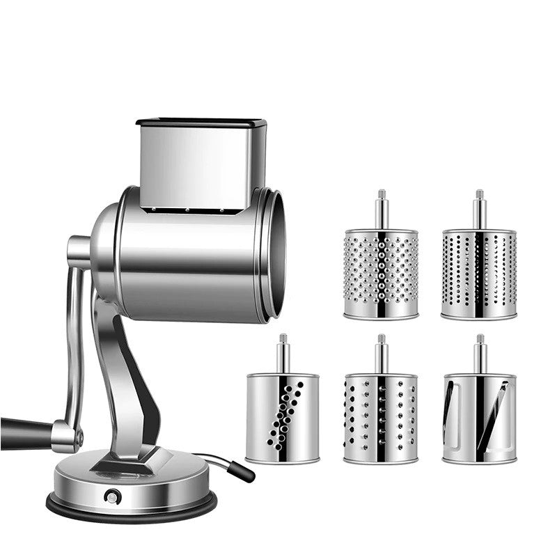 Versatile Kitchen Rotary Grater, Shredder, and Slicer Tool