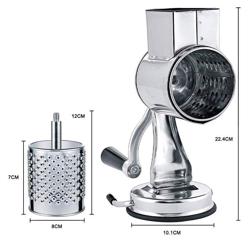 Versatile Kitchen Rotary Grater, Shredder, and Slicer Tool