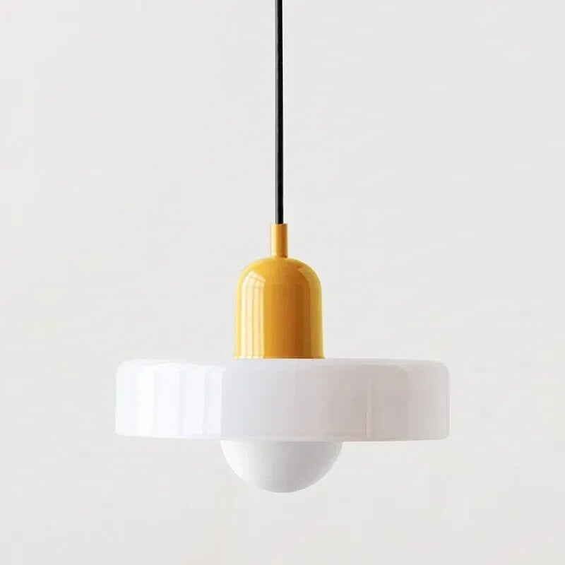 Taavita Retro Hanging Pendant Lights with Glass Lampshade and Adjustable Cord