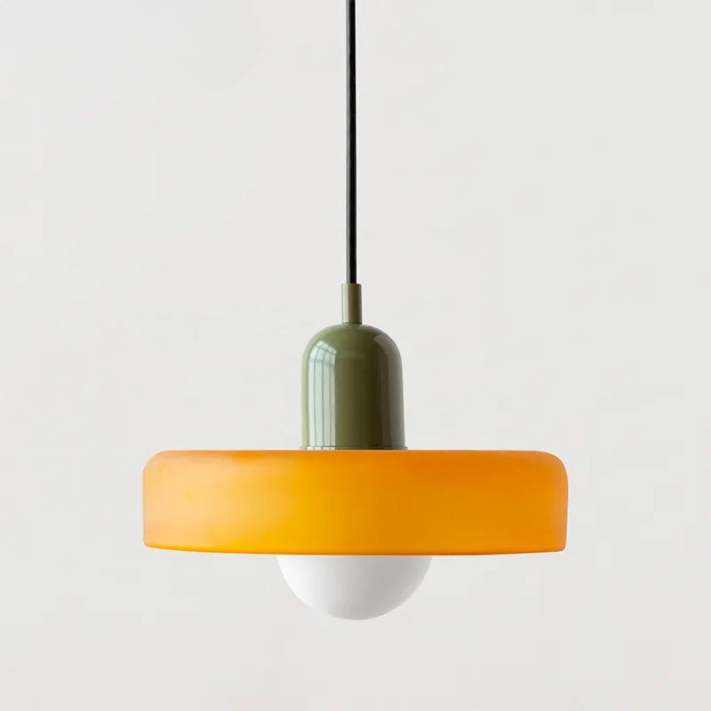 Taavita Retro Hanging Pendant Lights with Glass Lampshade and Adjustable Cord