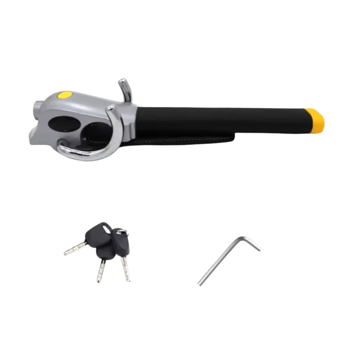 FortressGuard Steering Wheel Lock with Alarm and Triple Defense