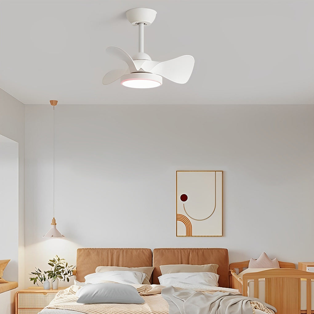 3 Blades Silent LED Dimmable Ceiling Fan Light with Remote Inverter Nordic Taavita