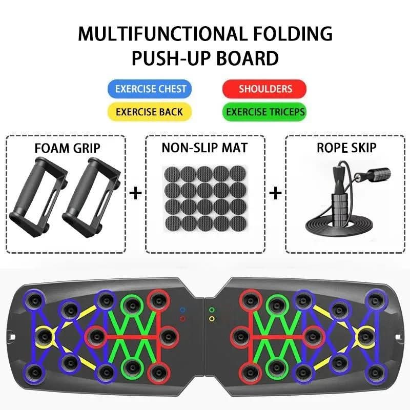 FlexiFit 14-Function Push-Up Training Board for Home Workouts
