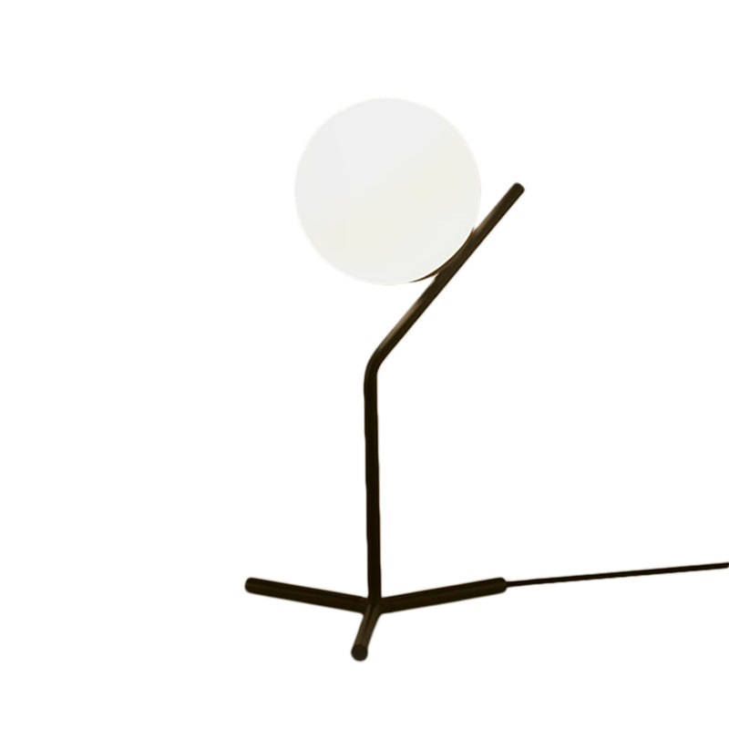 Taavita Black Glass Globe Shade Study Lamp 1 Light Bedroom Desk Lighting