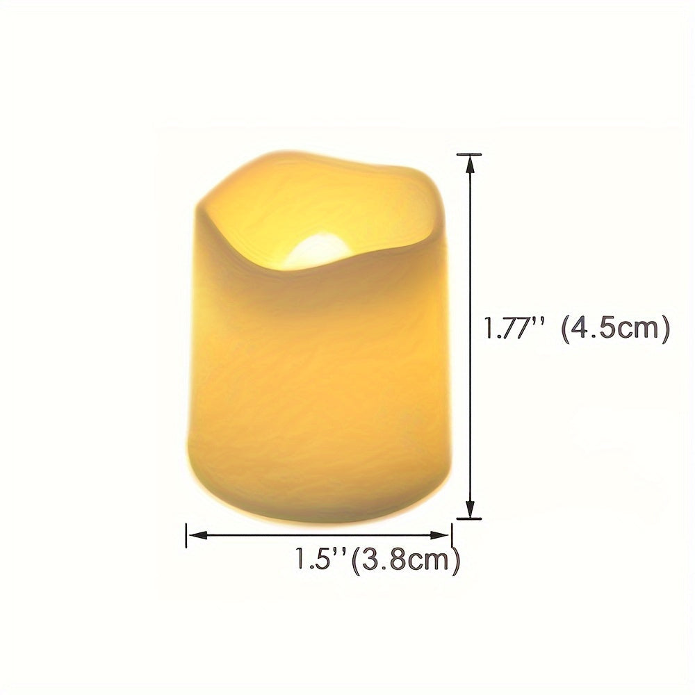 Set of 24 Flameless LED Tea Light Candles Safe Halloween Decor Glow